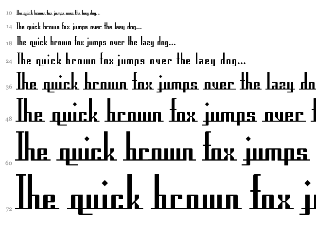 SF Americana Dreams font waterfall